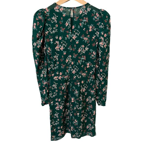 REFORMATION Juni gathered floral-print crepe mini dress Size 2 - Picture 2 of 9